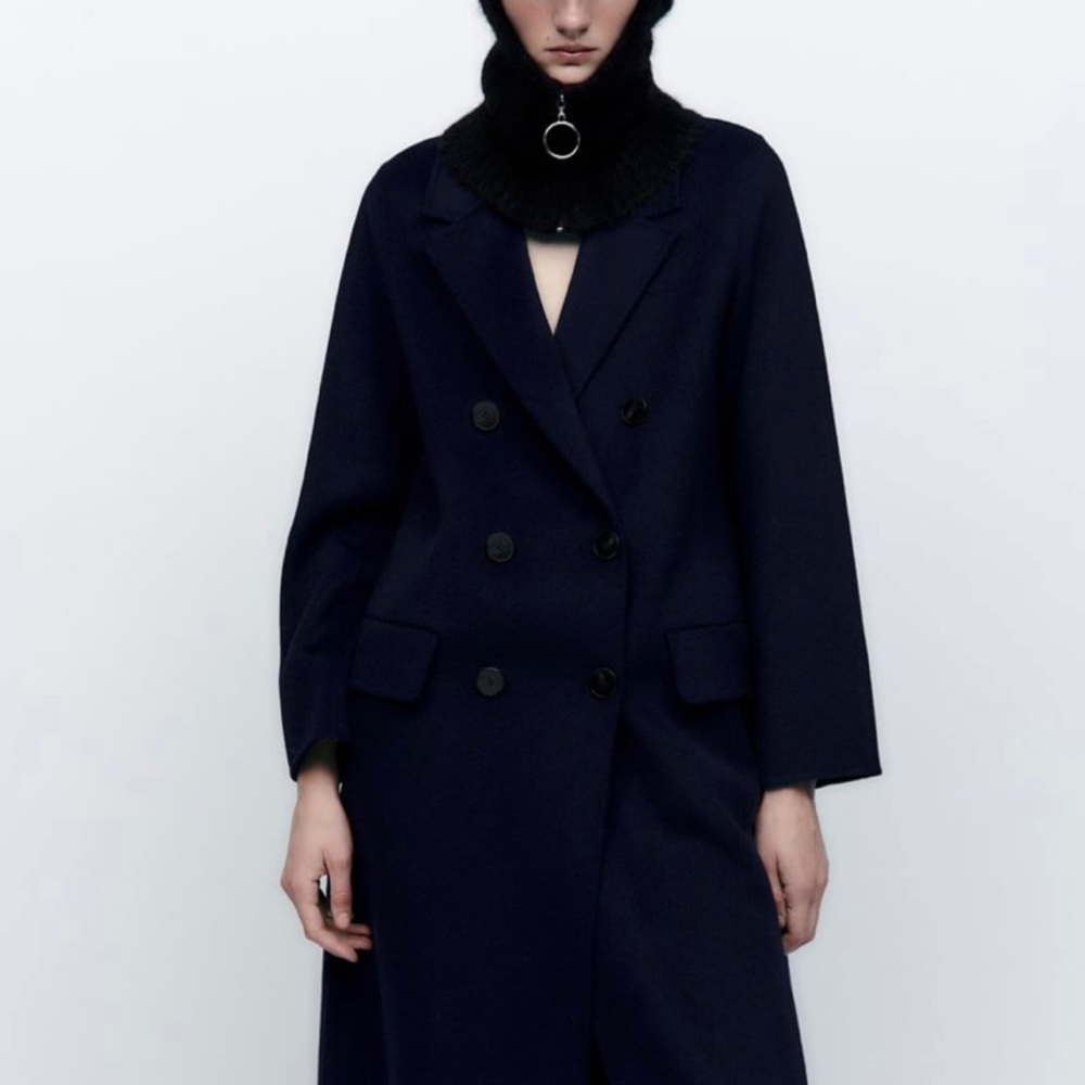 Zara navy coat M